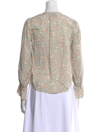 Tailored by Rebecca Taylor Silk Floral Print Blouse