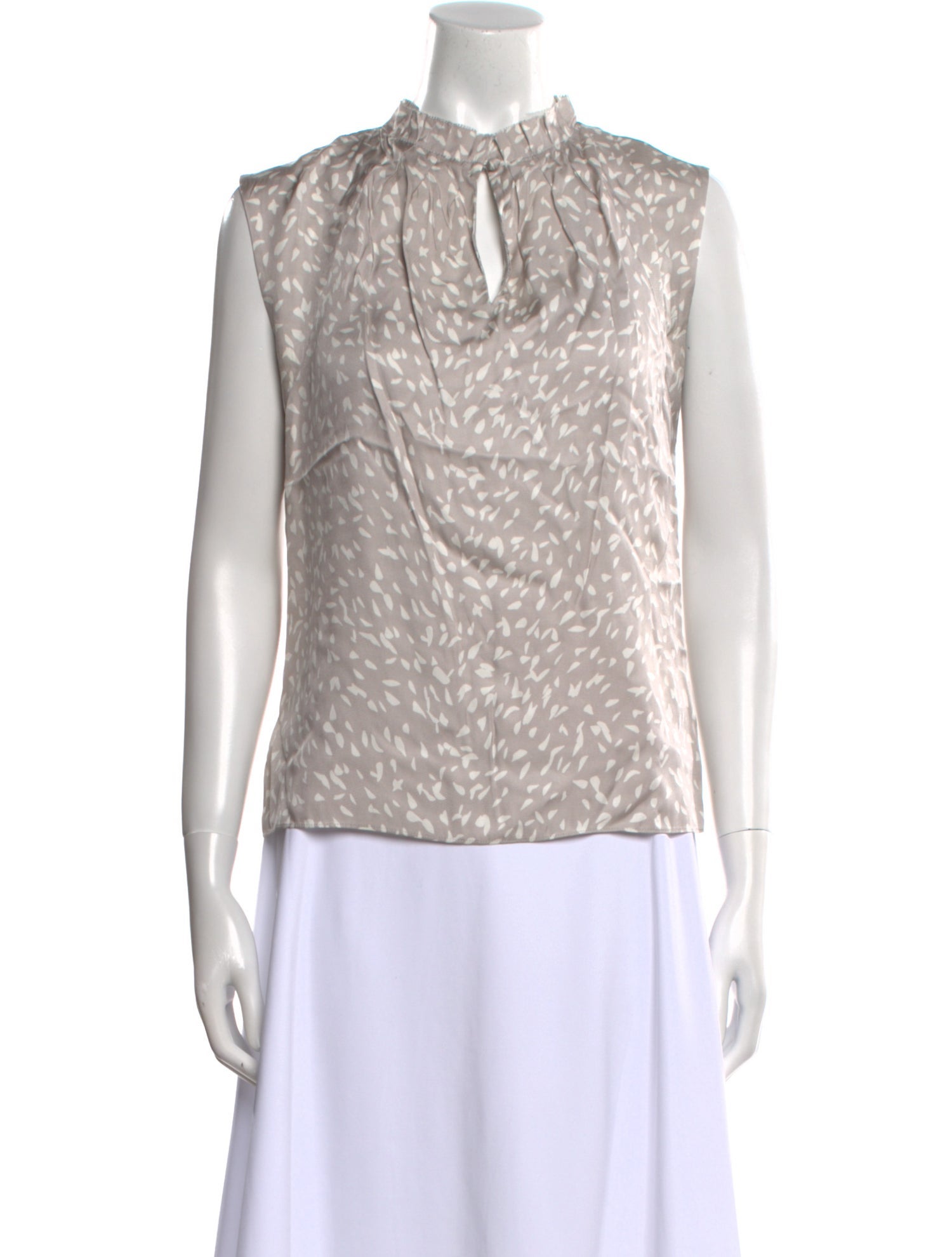 Tailored by Rebecca Taylor Printed Crew Neck Blouse