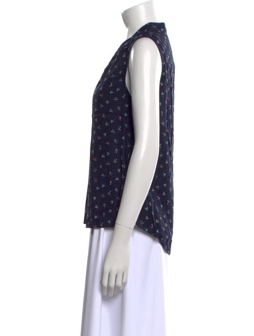 Tailored by Rebecca Taylor Printed V-Neck Blouse