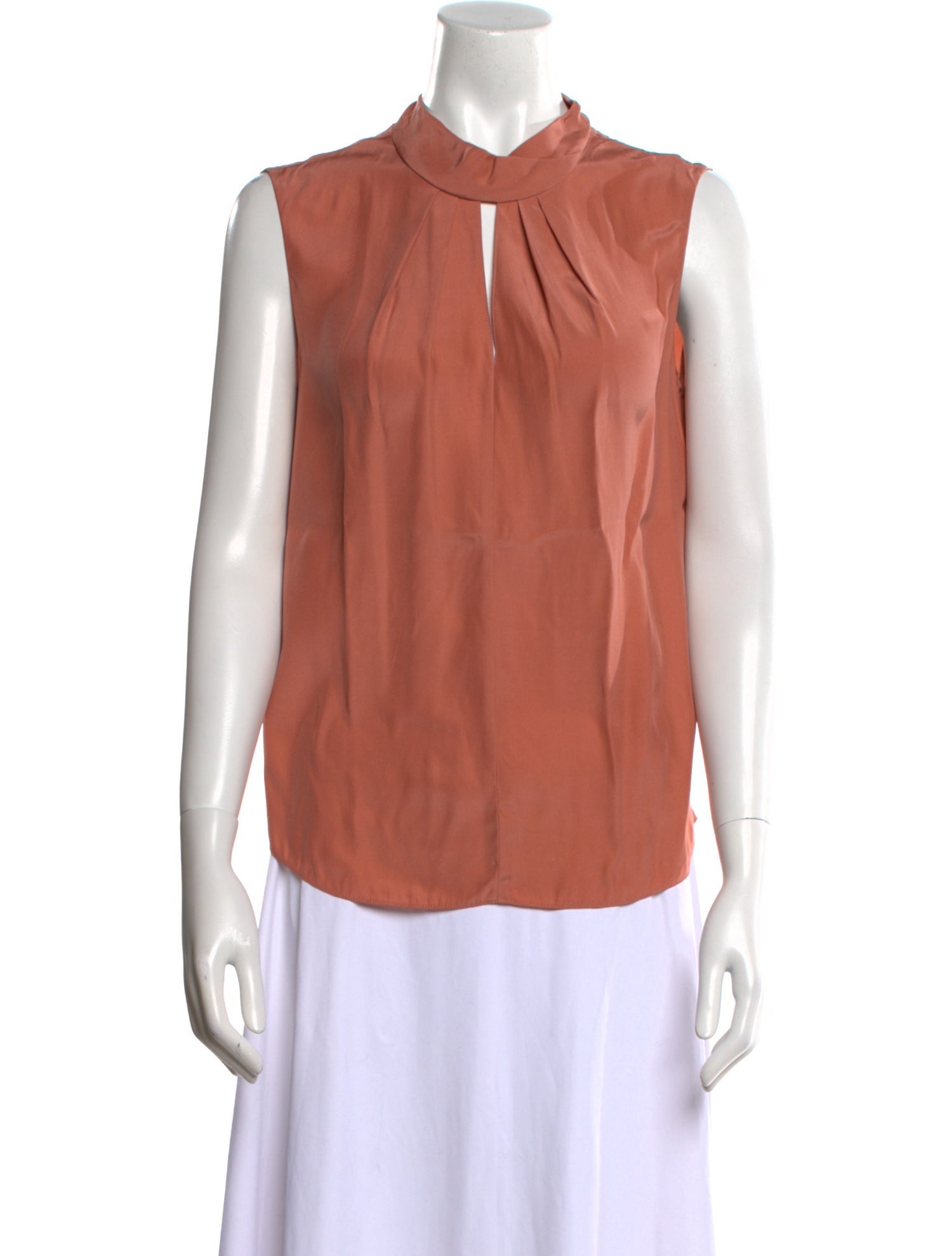 Tailored by Rebecca Taylor Silk Mock Neck Blouse