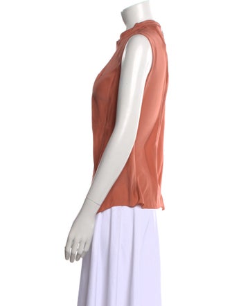 Tailored by Rebecca Taylor Silk Mock Neck Blouse