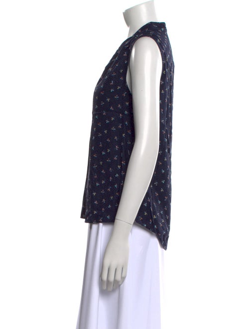 Tailored by Rebecca Taylor Printed V-Neck Blouse