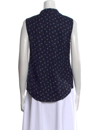Tailored by Rebecca Taylor Printed V-Neck Blouse