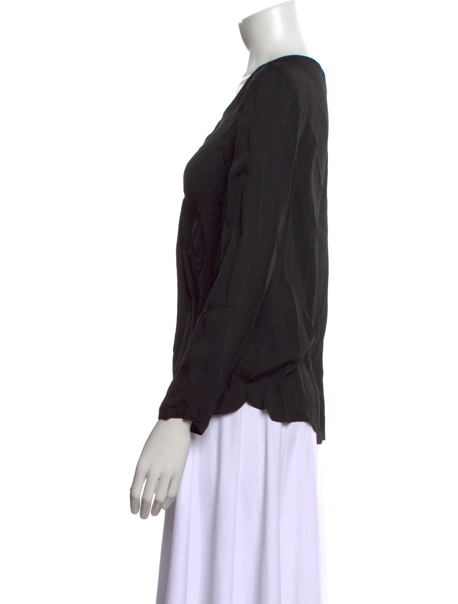 Tailored by Rebecca Taylor Silk Scoop Neck Top