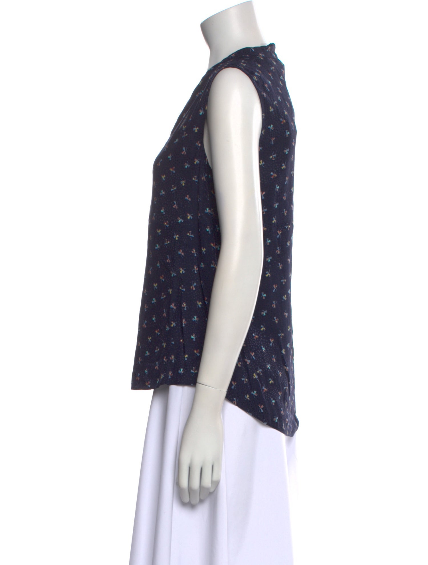 Tailored by Rebecca Taylor Printed V-Neck Blouse