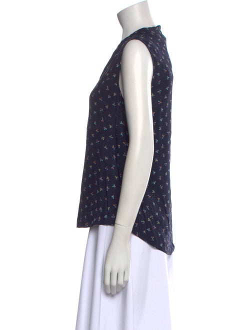 Tailored by Rebecca Taylor Printed V-Neck Blouse