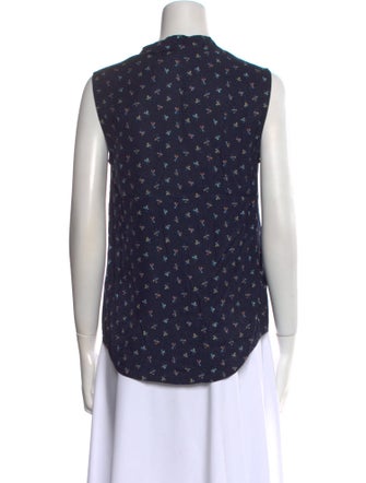 Tailored by Rebecca Taylor Printed V-Neck Blouse
