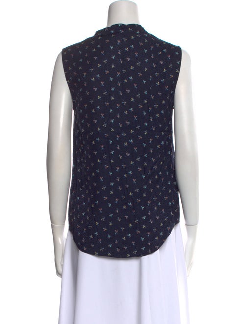 Tailored by Rebecca Taylor Printed V-Neck Blouse