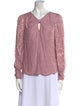 Tailored by Rebecca Taylor V-Neck Long Sleeve Blouse