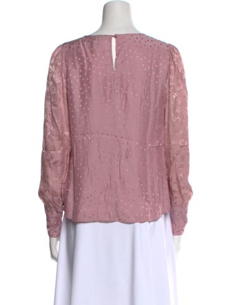 Tailored by Rebecca Taylor V-Neck Long Sleeve Blouse