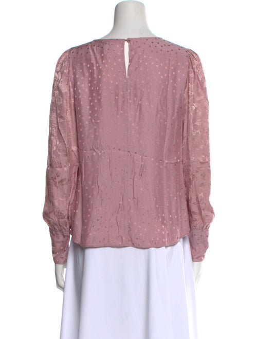 Tailored by Rebecca Taylor V-Neck Long Sleeve Blouse