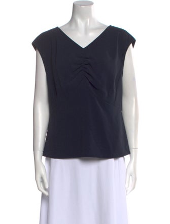 Tailored by Rebecca Taylor V-Neck Short Sleeve Top