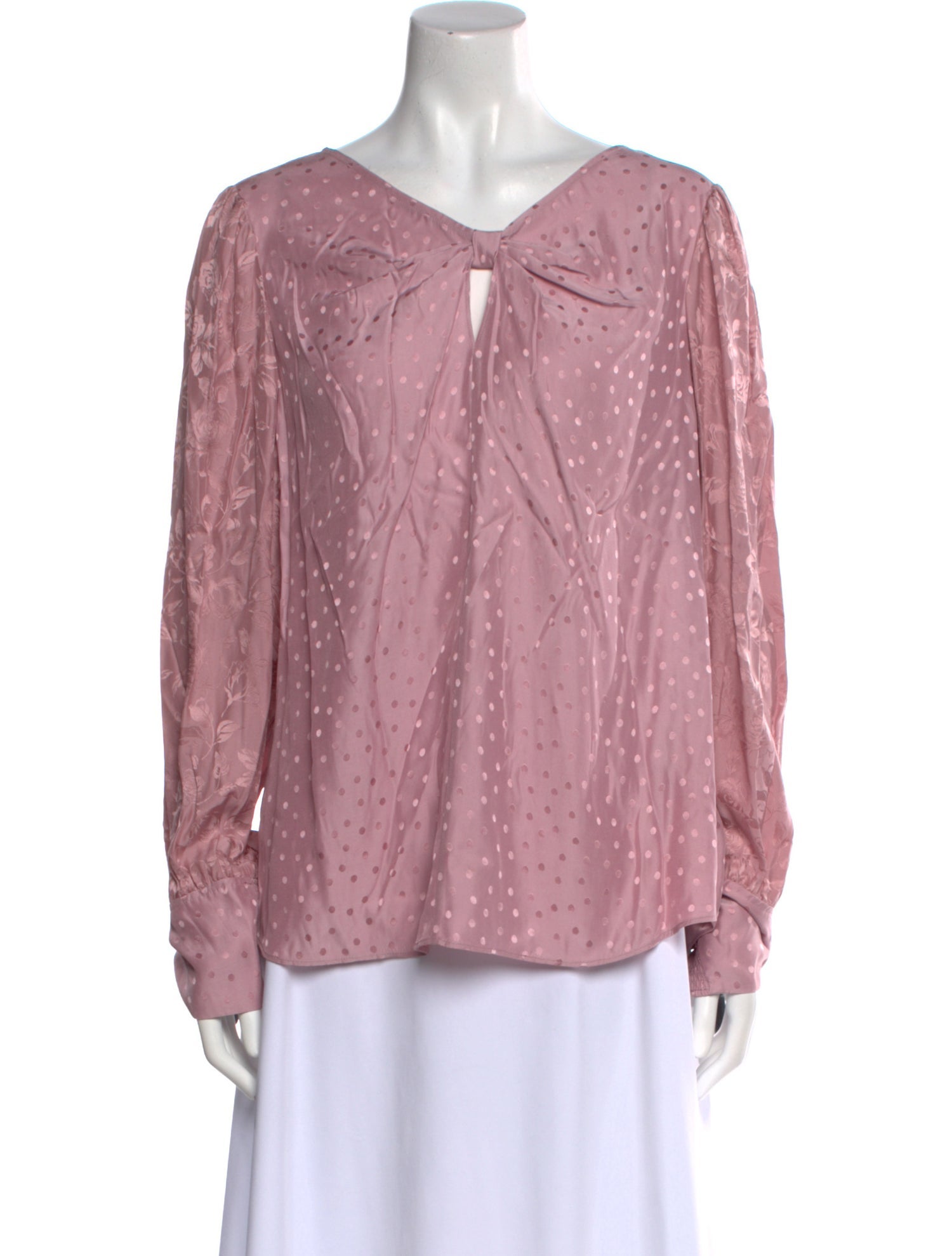 Tailored by Rebecca Taylor V-Neck Long Sleeve Blouse