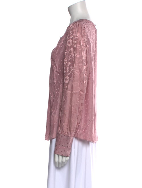 Tailored by Rebecca Taylor Polka Dot Print V-Neck Blouse