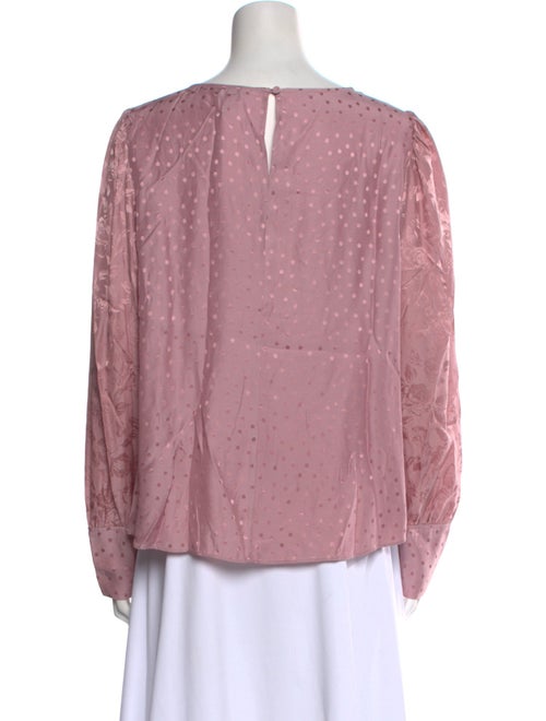 Tailored by Rebecca Taylor Polka Dot Print V-Neck Blouse