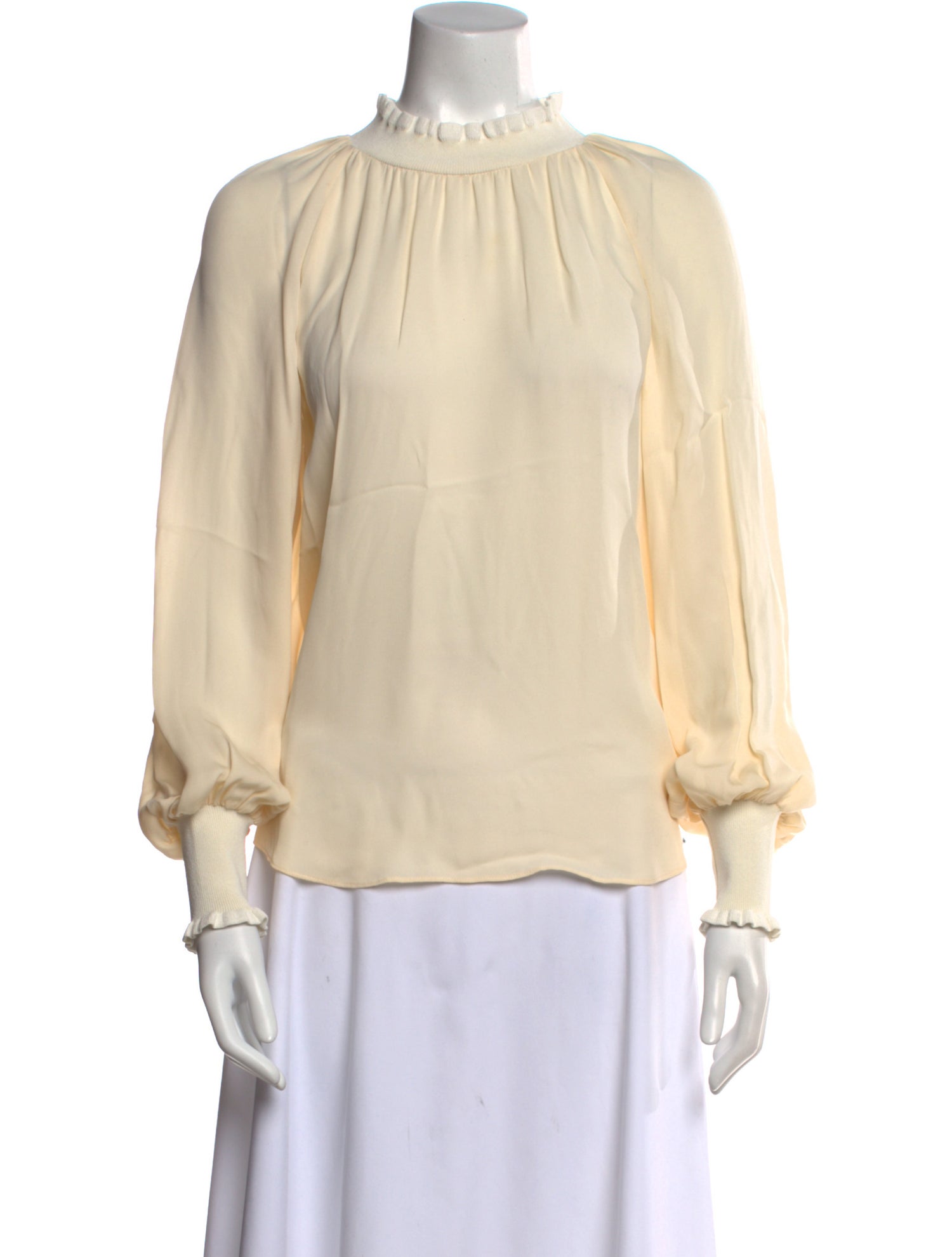 Tailored by Rebecca Taylor Silk Mock Neck Blouse w/ Tags