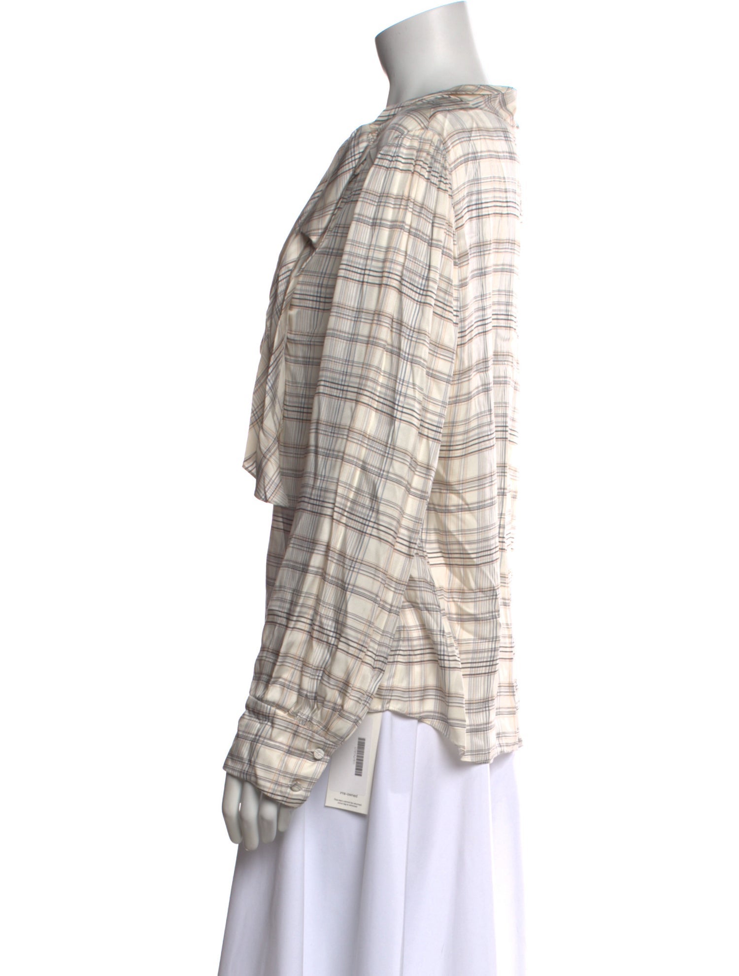Tailored by Rebecca Taylor Plaid Print Cowl Neck Blouse w/ Tags