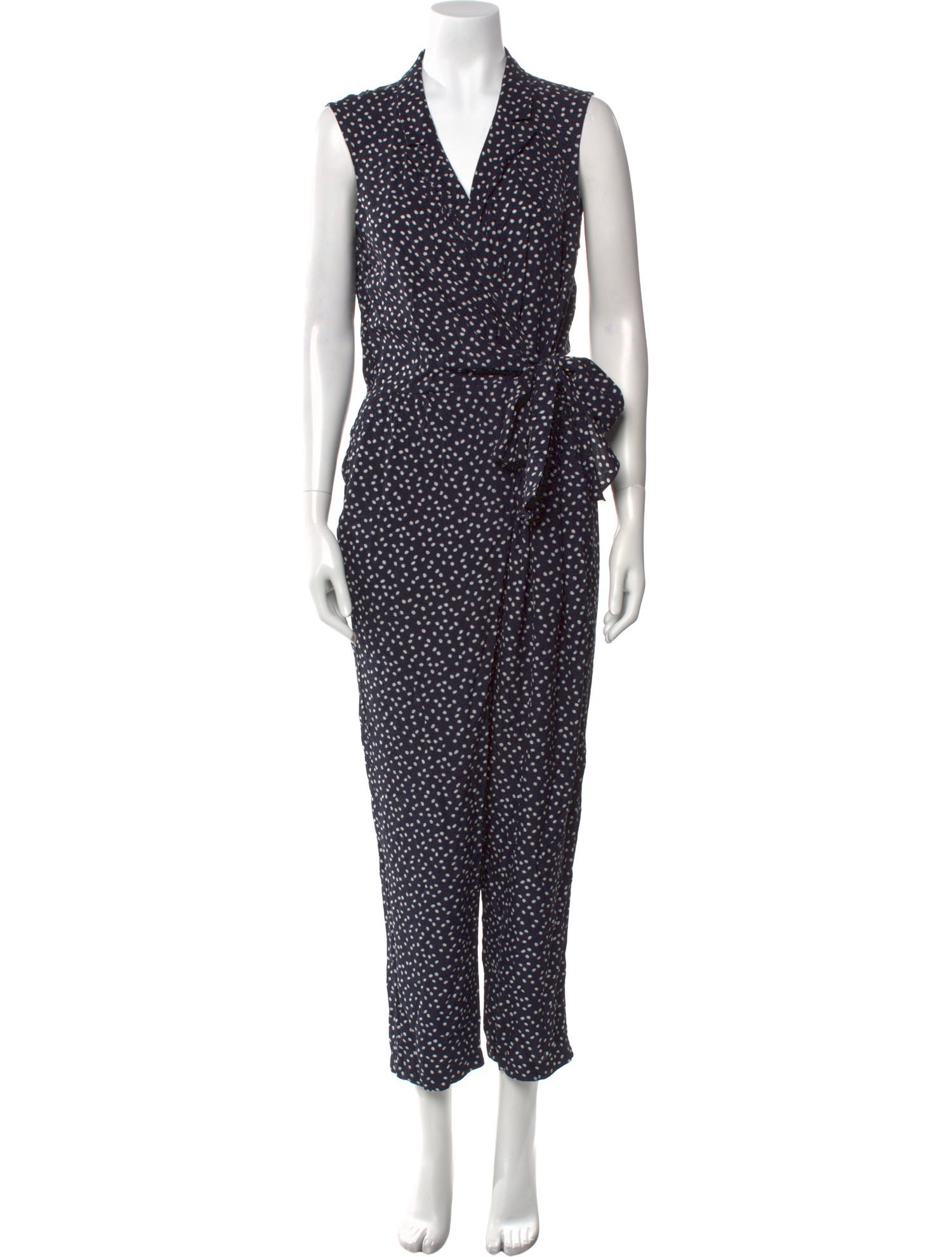 Tailored by Rebecca Taylor Polka Dot Print V-Neck Jumpsuit w/ Tags