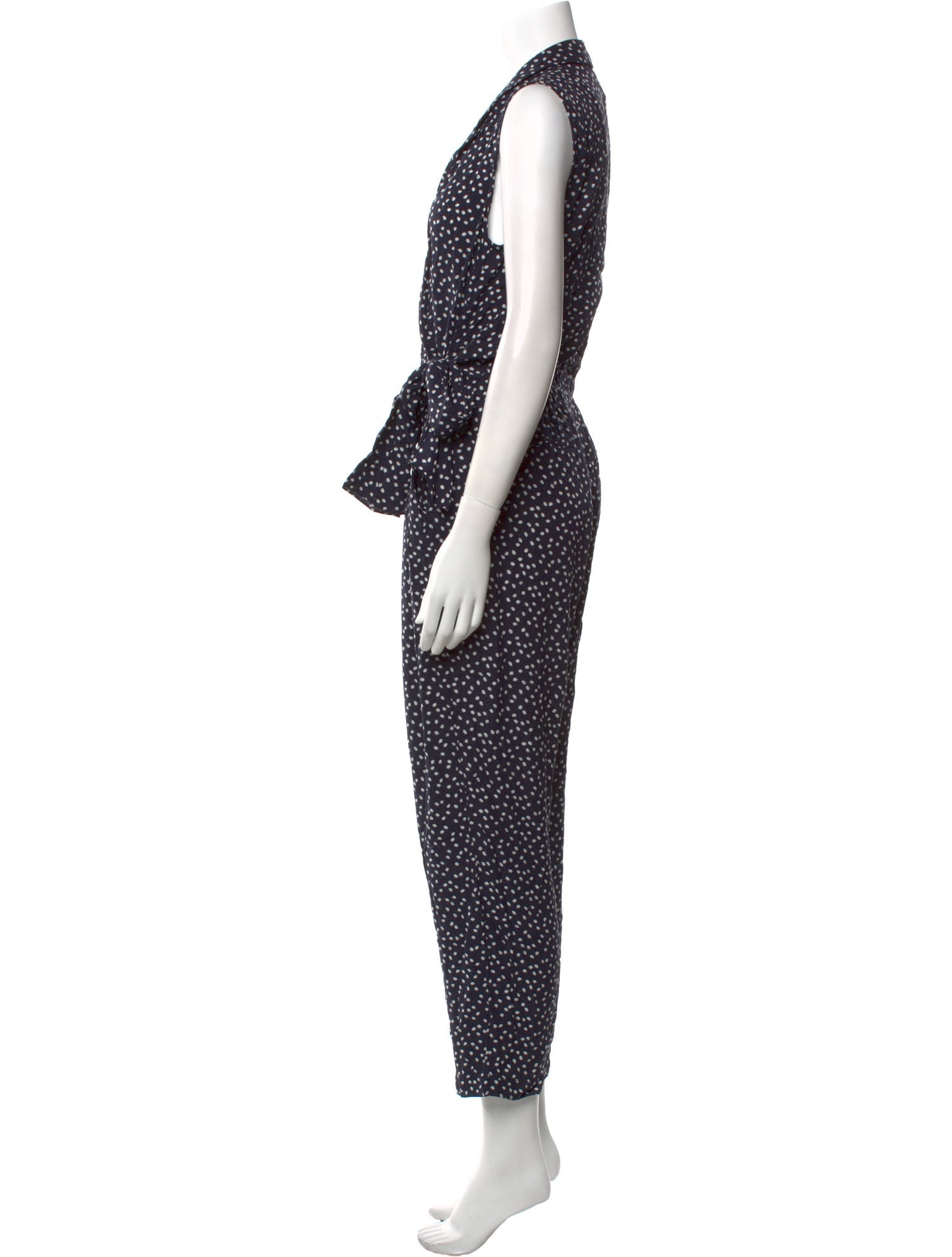Tailored by Rebecca Taylor Polka Dot Print V-Neck Jumpsuit w/ Tags