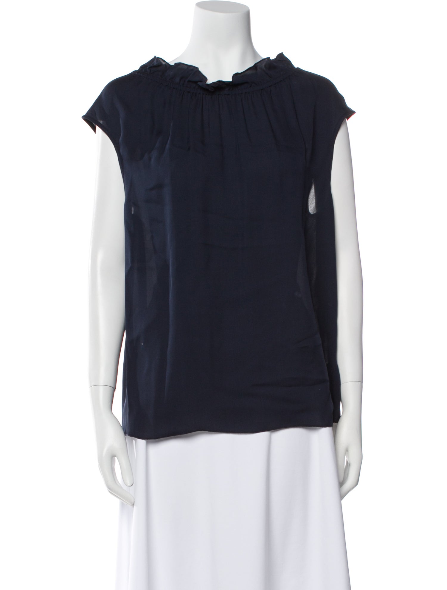 Tailored by Rebecca Taylor Silk Cowl Neck Blouse