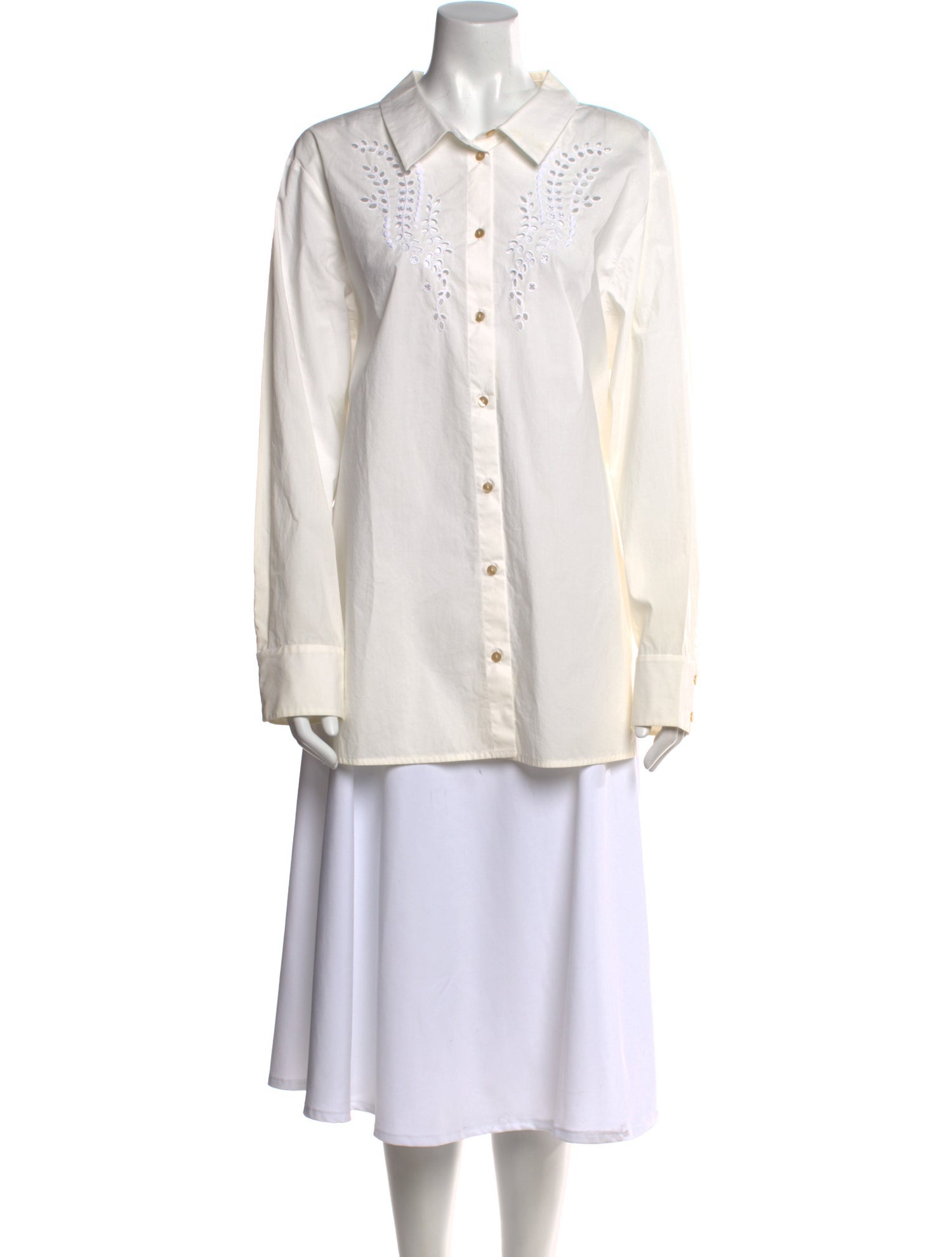 Tailored by Rebecca Taylor Long Sleeve Button-Up Top