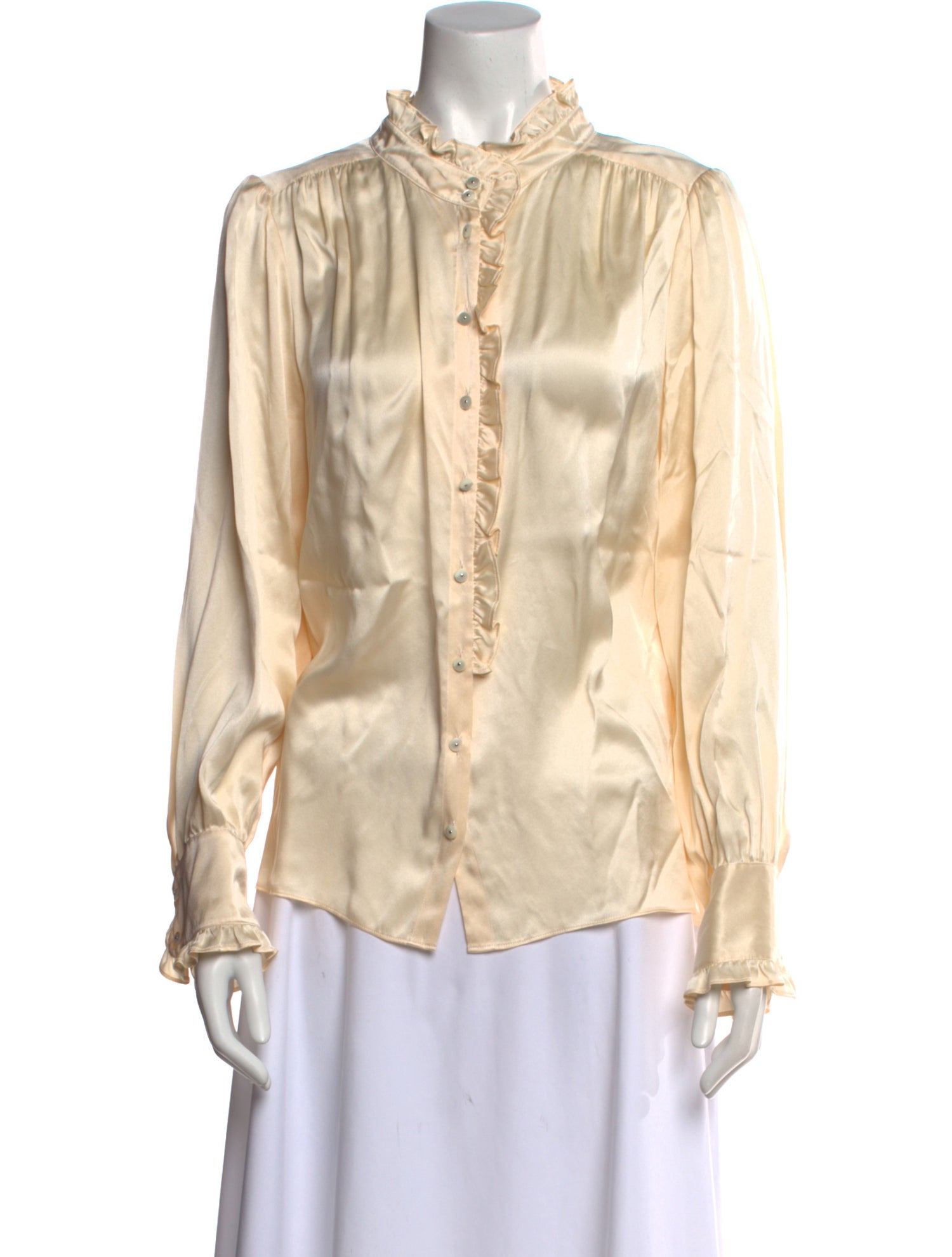 Tailored by Rebecca Taylor Silk Mock Neck Blouse