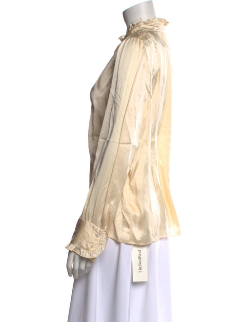 Tailored by Rebecca Taylor Silk Mock Neck Blouse