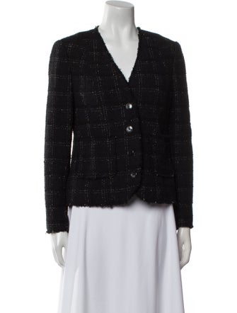 Tailored by Rebecca Taylor Plaid Print Evening Jacket