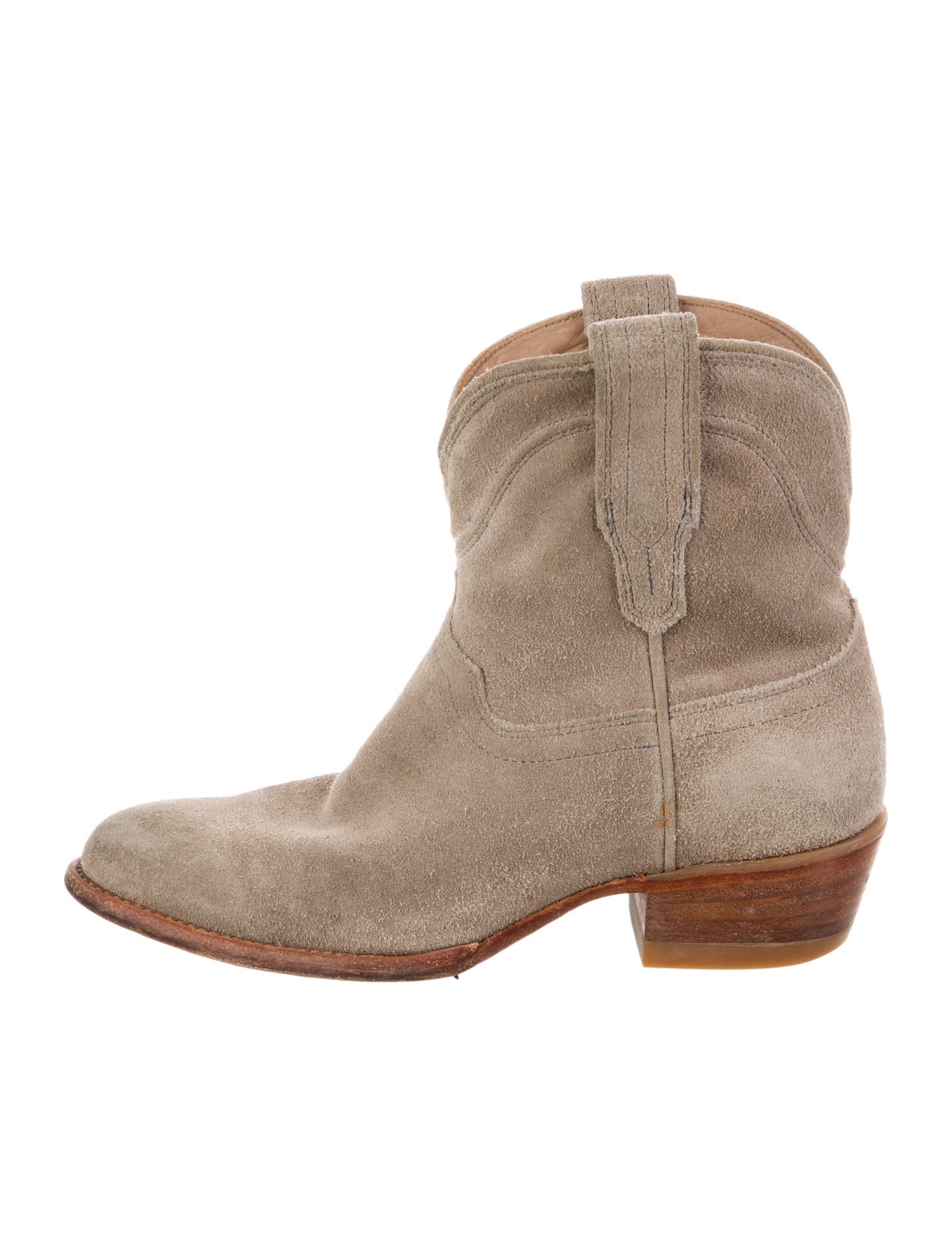 Tecovas Suede Colorblock Pattern Western Boots