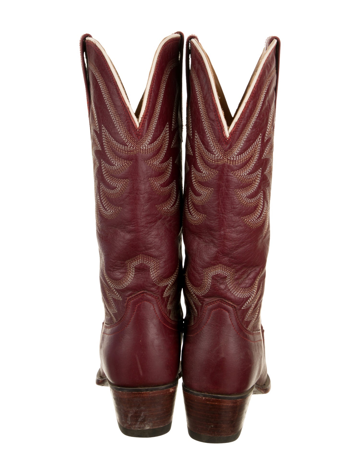 Tecovas Leather Embroidered Accent Western Boots