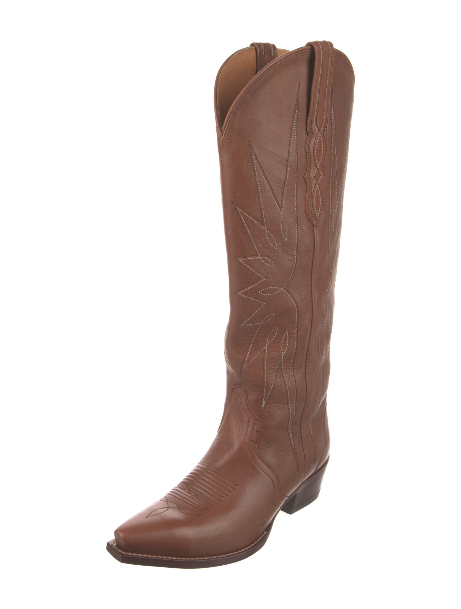 Tecovas Leather Patterned Riding Boots