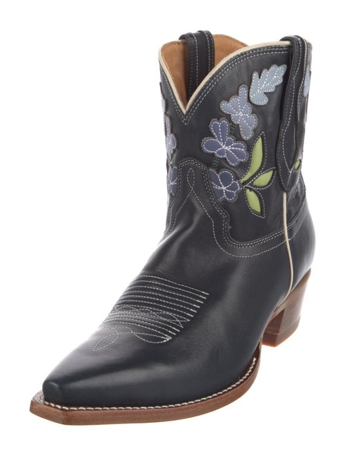 Tecovas Leather Embroidered Accent Western Boots