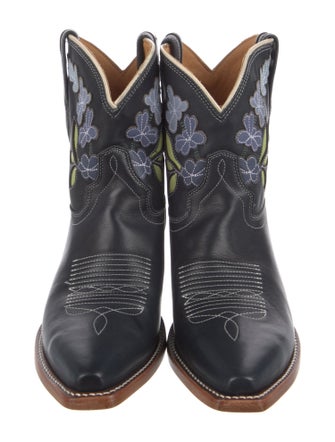 Tecovas Leather Embroidered Accent Western Boots