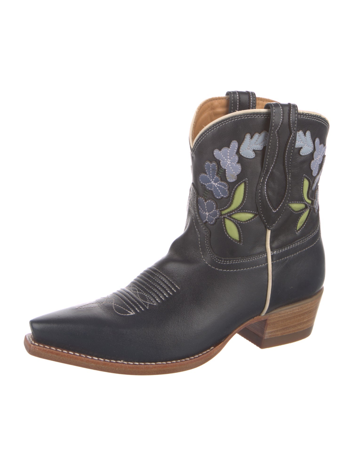 Tecovas Leather Floral Print Western Boots