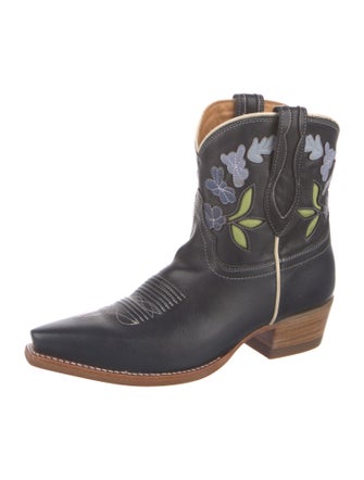 Tecovas Leather Floral Print Western Boots