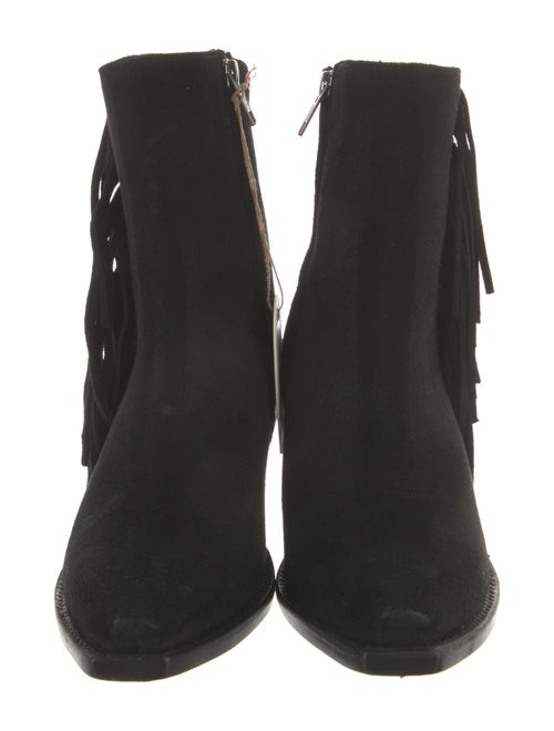 Tecovas Suede Fringe Trim Accent Western Boots