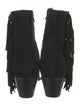 Tecovas Suede Fringe Trim Accent Western Boots