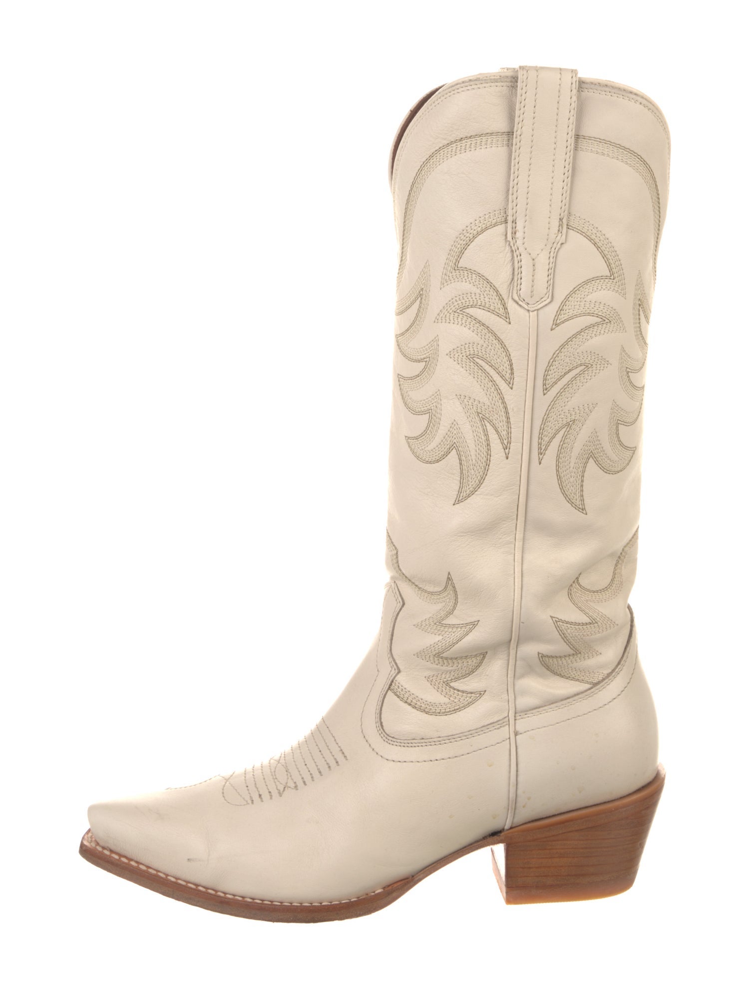 Tecovas Leather Colorblock Pattern Western Boots