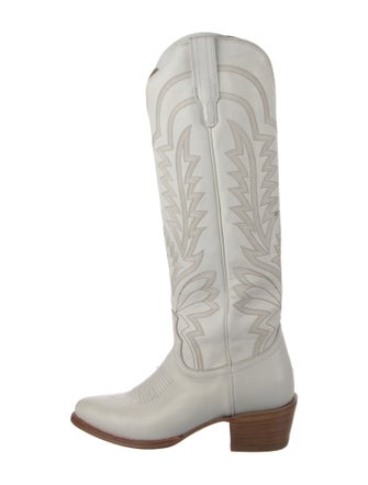 Tecovas Leather Colorblock Pattern Riding Boots