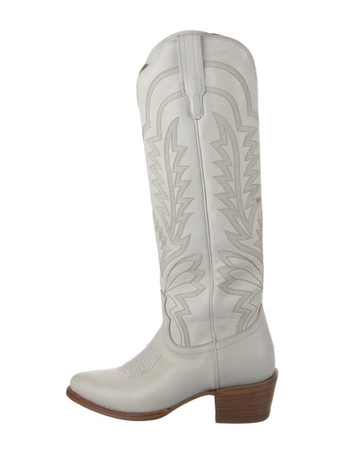 Tecovas Leather Colorblock Pattern Riding Boots