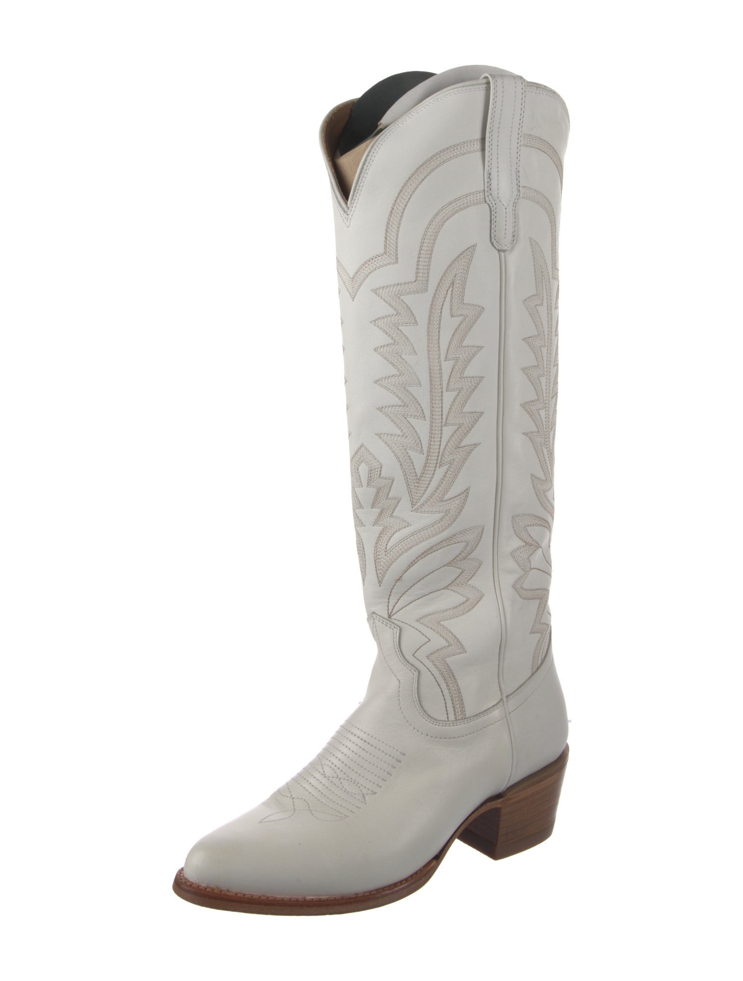 Tecovas Leather Colorblock Pattern Riding Boots