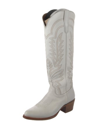 Tecovas Leather Colorblock Pattern Riding Boots