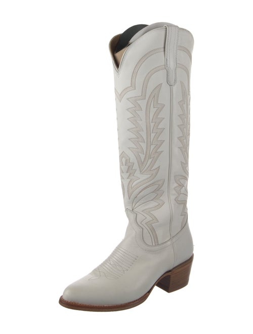 Tecovas Leather Colorblock Pattern Riding Boots