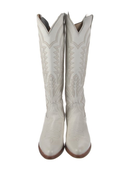 Tecovas Leather Colorblock Pattern Riding Boots