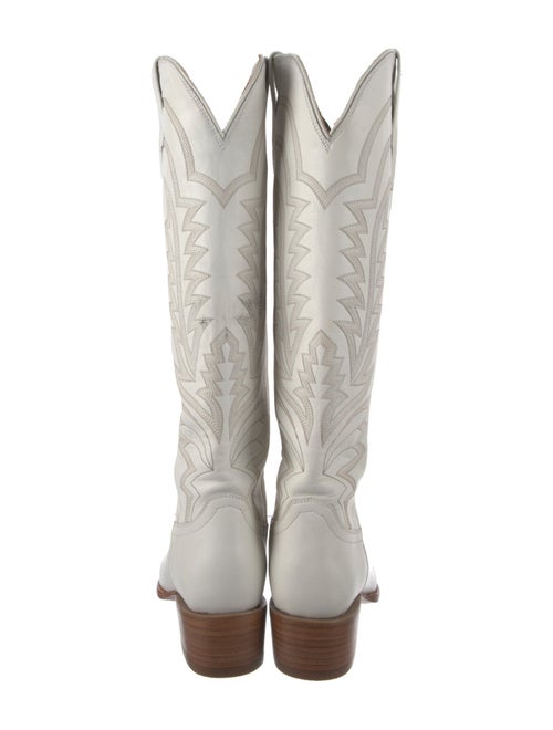 Tecovas Leather Colorblock Pattern Riding Boots