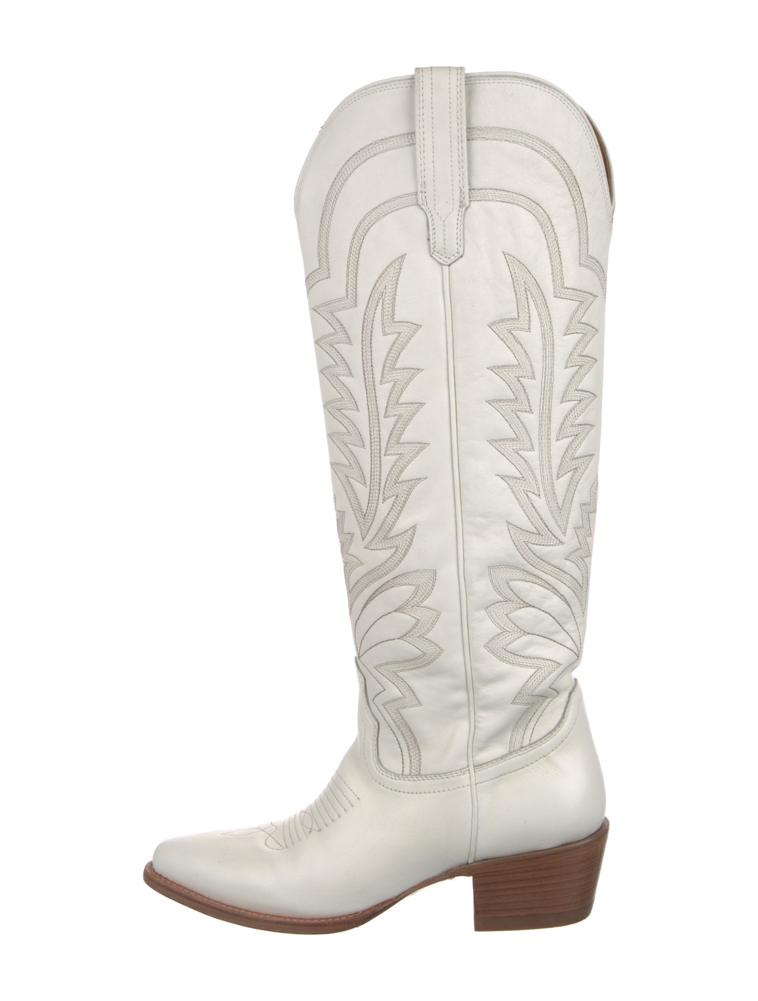 Tecovas Leather Embroidered Accent Riding Boots