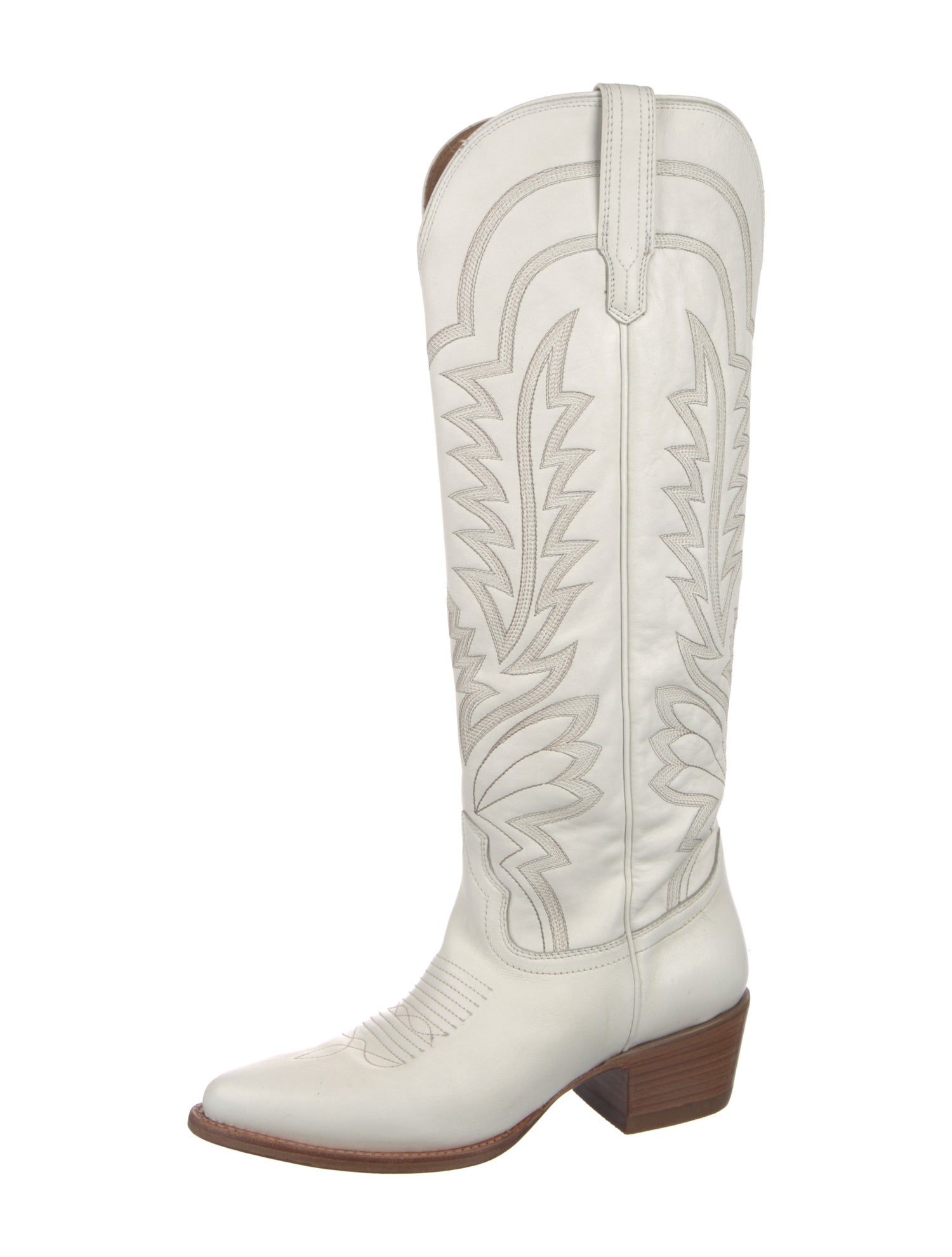 Tecovas Leather Embroidered Accent Riding Boots