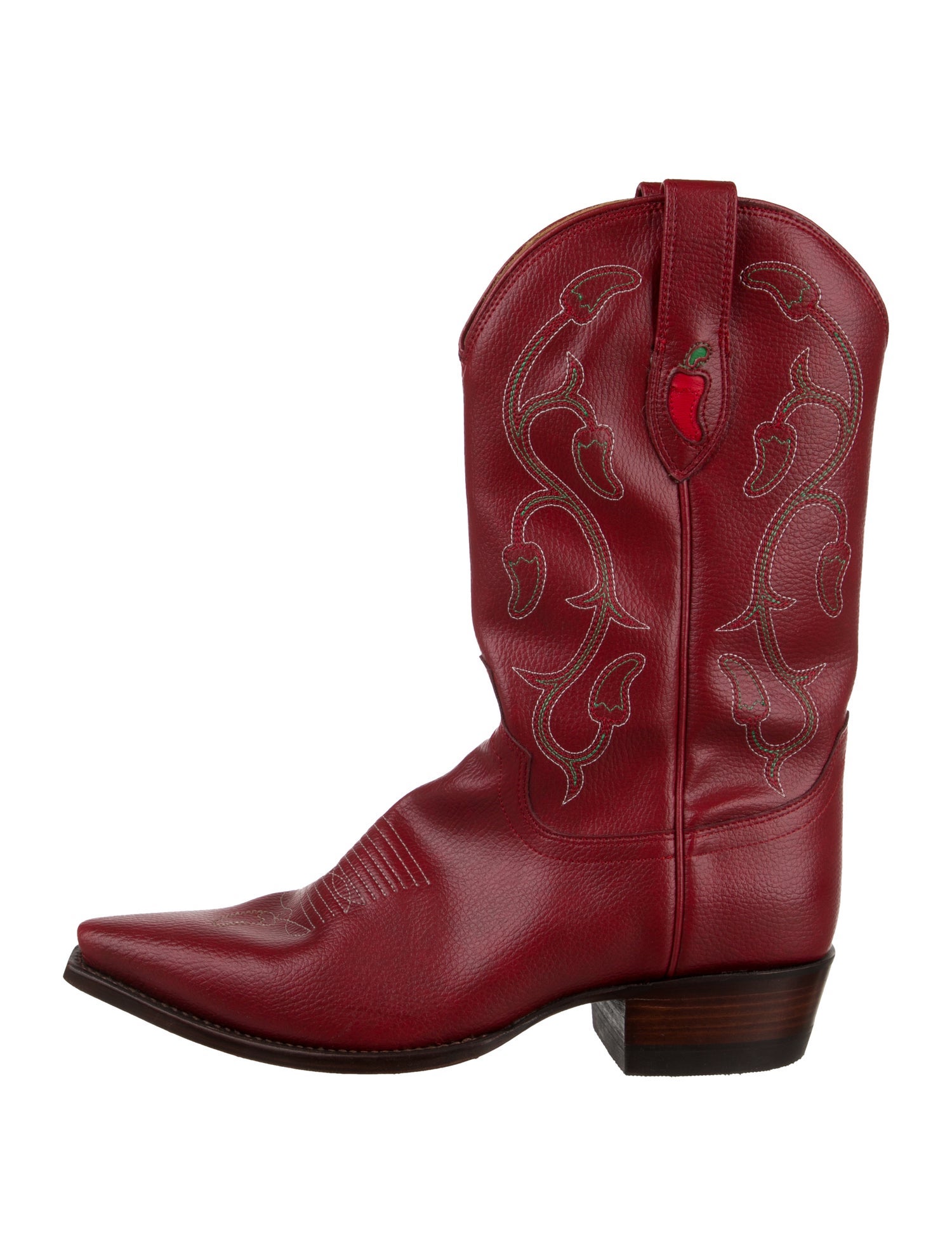 Tecovas Leather Colorblock Pattern Western Boots