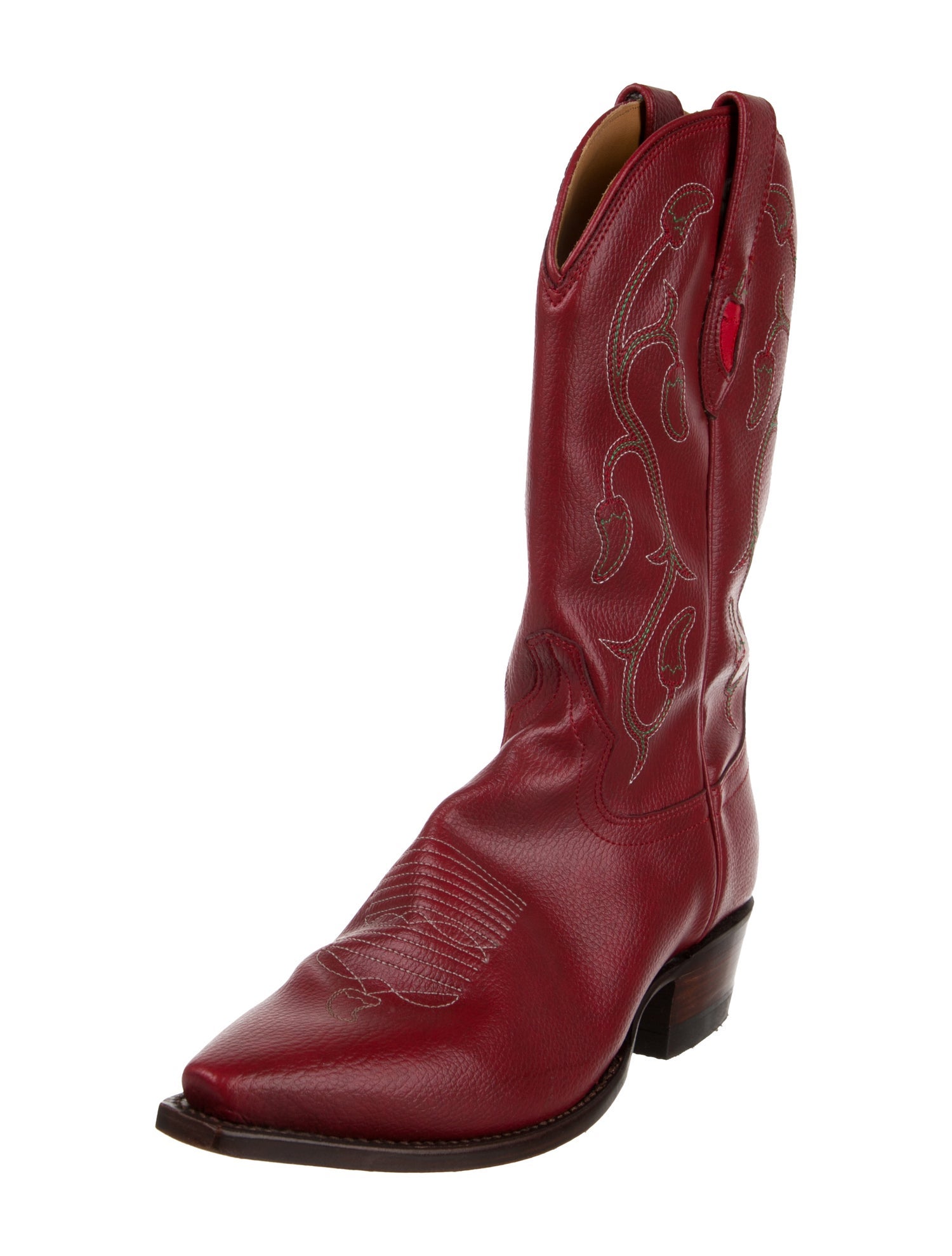 Tecovas Leather Colorblock Pattern Western Boots
