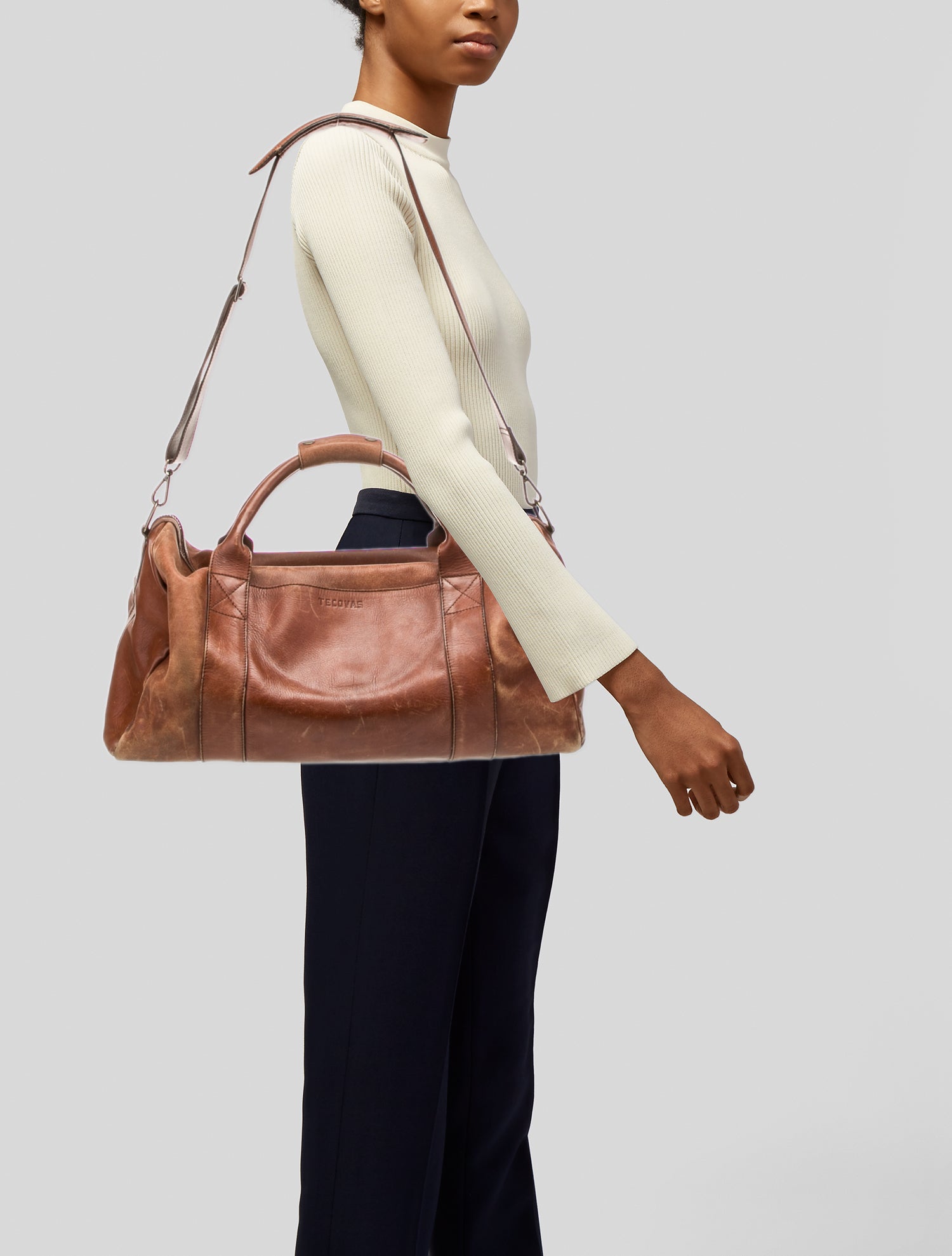 Tecovas Leather Weekender Bag